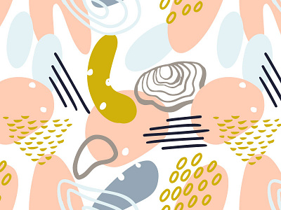 Abstract pattern with organic shapes in pastel colors. by Яна Фаркова on  Dribbble