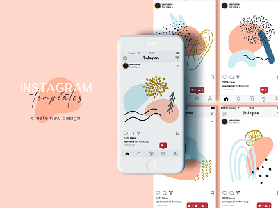 Abstract shapes for instagram templates