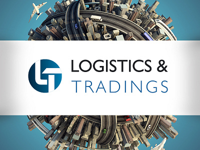 logotype for "Logistics & Tradings", Dubai branding design illustration logo website