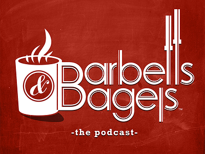 Barbells & Bagels Podcast Logo bagels barbells coffee podcast
