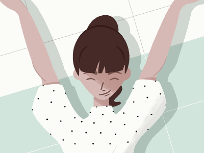 Let's Rise #1 animation character character design dots frame by frame hotel illustration ponytail rise stretch welness westin