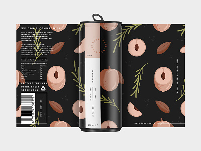 Peach Packaging Design design drink flavours food packaging design illustraion juice organic packagedesign packaging peach peaches plants tin