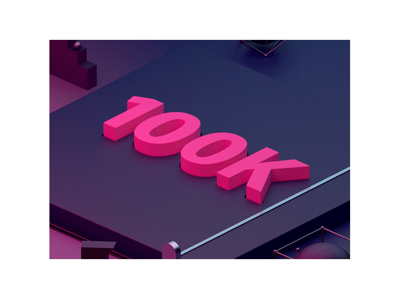 100k loop animation 100k 3d 3d animation animation c4d loop motion art motiondesign render satisfying slice slicer