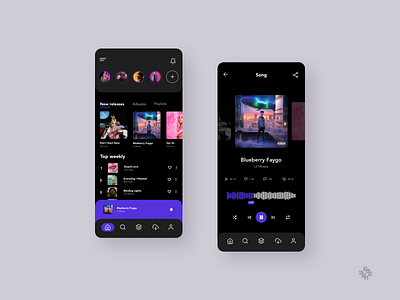 Music Player App Dark Mode app app design branding agency carloschirinos carloschirinos.pe dark design iphone mobile music app music player stream ui ux