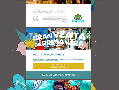 Newsletter Design 4 lovely Cancún branding cancun design illustration mexico nature newsletter newsletter design site vacations web