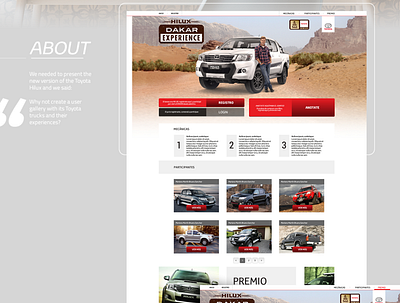 Fast & Furious Toyota Landing Page app campaing car design digital hilux landing landing page landscape men mobile page site sport toyota ui ux vector web webdesign