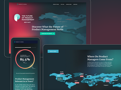 UI of Landing for a Futuristic Report branding design illustration landing report statistics ui vector web website