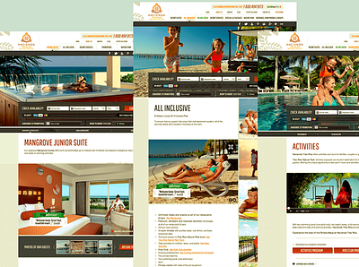 Caribbean UX & UI branding cancun design hotel illustration interaction leads mexico site testimonial testimonials ui ux vacations vector web wireframes