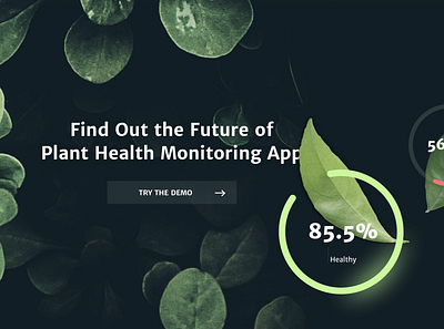 Plant Health App app branding design flat illustration landing page landingpage mobile mobile app design mobile design mobile ui ui vector web