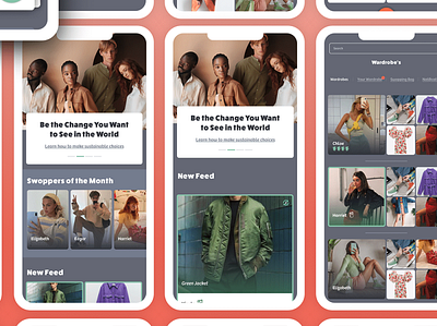 REUSABLE APP app branding clothes design fashion illustration mobile mobile app sustainable ui uk ux vector