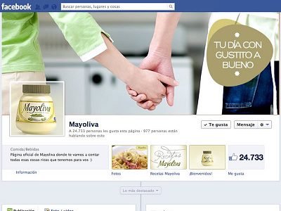 Estética para campaña de Fan Page de Mayoliva facebook fan page redes sociales