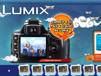 Diseño de landing para campaña de Lumix landing site web