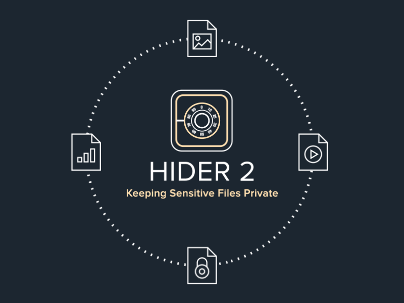 Hider 2 for Mac OS Title 2d animation animated gif combination dangerdom fede cook files macbook motion authors motion graphics safe title vector flat