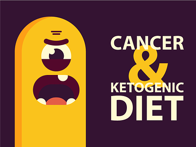 Cancer & Ketogenic diet cancer character diet health keto ketogenic ketones live medicine monster sticker survive