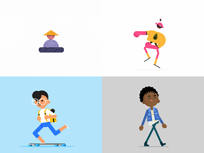 #Top4shots 2018 2d animation animated gif character character animation dance emoji fast happy illustration jump loader love mascot motion graphics run shapes skate speed walk web