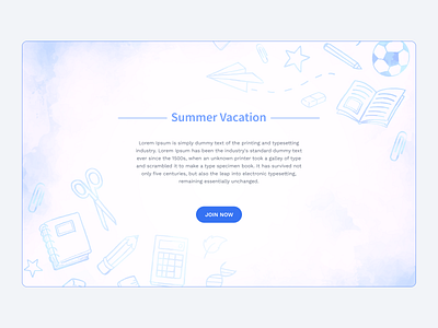 Day 16 Summer Vacation: 100 Days UI Challenge 100 days challenge design illustraion ladingpage landing landing design summer camp summertime ui ui challenge uidesign ux uxdesign uxdesigns web web design website