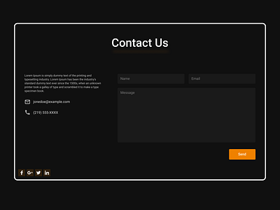 Day 19: Website Contact Us Page