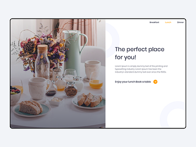 Day 28: Table booking for lunch/dinner 100 days challenge design food foodapp ui ui challenge ux uxdesign web website