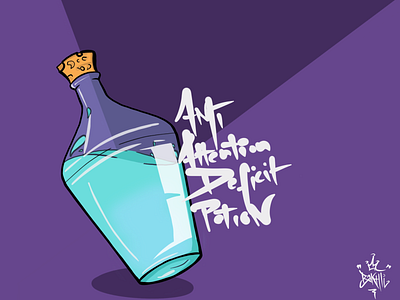 Anti Attention Deficit Potion design graffiti illustration illustration art illustrator ipadpro potion procreate