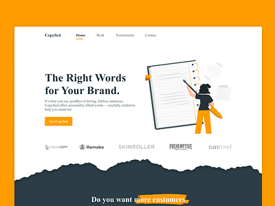 A Fun Copywriting Website Design