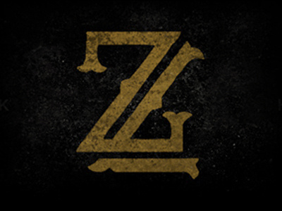 ZL distress typography vector