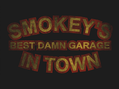 Smokeys illustrator photoshop racing screenprint tee design texture vintage