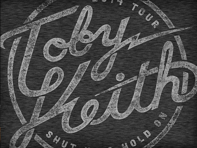 Toby Keith Tour Tee apparel country distressed grunge lettering typography vintage