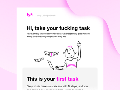 Fyfi design inteface mail pink ui ux web