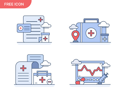 Freebie | Medical Icon care clean clinic doctor emergency equipment health hospital icon iconography icons illustration medical medicine modern nurse patient protection services vector