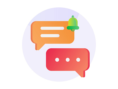 You have new mesage! conversation design gradient icon iconography icons illustration interface messages notification ui vector