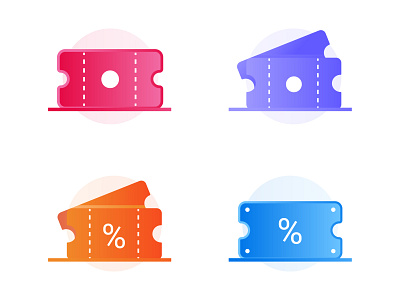Ticket Variations business design event gradient icon iconography icons illustration ticket ui vector voucher