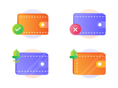 Wallet Variations business design finance gradient icon iconography icons illustration interface vector wallet wallets