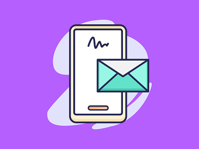 Incoming Email on Phone email email design email marketing handphone icon iconography icons illustration interface