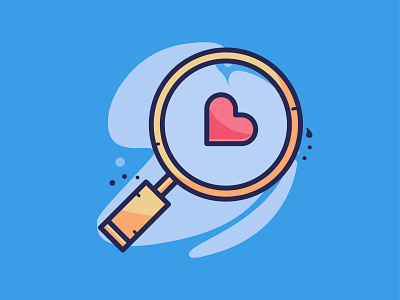 Searching for Love flat icon flat ui icon iconography icons illustration love object valentine valentine day vector
