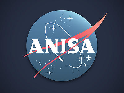 ANISA - A NASA Inspired Logo anisa nasa space studio anisa studioanisa