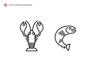 Lobster & Trout – Icons for Facebook book clean culinary dinning eat facebook fine fish guide icon set icons line lobster menu minimal poland restaurant seafood simple trout