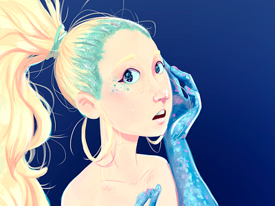 Blue Mermaid character character design digital art fantasy illustration mermaid mermay
