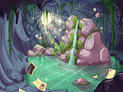 BG Cave animation bg background background design cave digital art illustration landscape landscape design