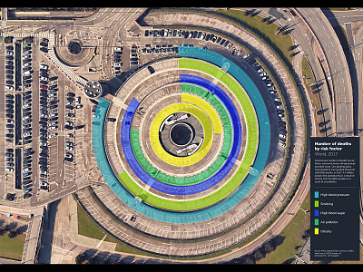 Parking lot_Number of deaths by risk factor data visualisation data visulization health design high blood pressure infographic information design number of deaths parking app parking lot risk factor static design statistics stats and the city