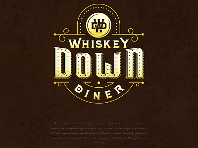 Whiskey Down Diner Logo design logo vintage