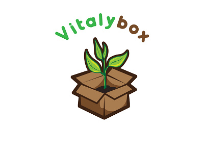 VitalyBox logo proposal branding design logo designs modern design logo nature