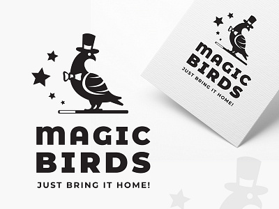 Magic Birds logo proposal creative illustration logo design logo mark modern logo design