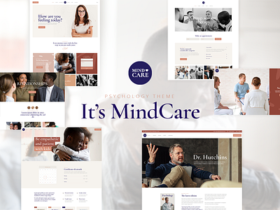 MindCare counseling counselor landing page layout life coaching modern professional psychologist psychology psychotherapy responsive template theme therapist therapy ui ux web design website mockup wordpress