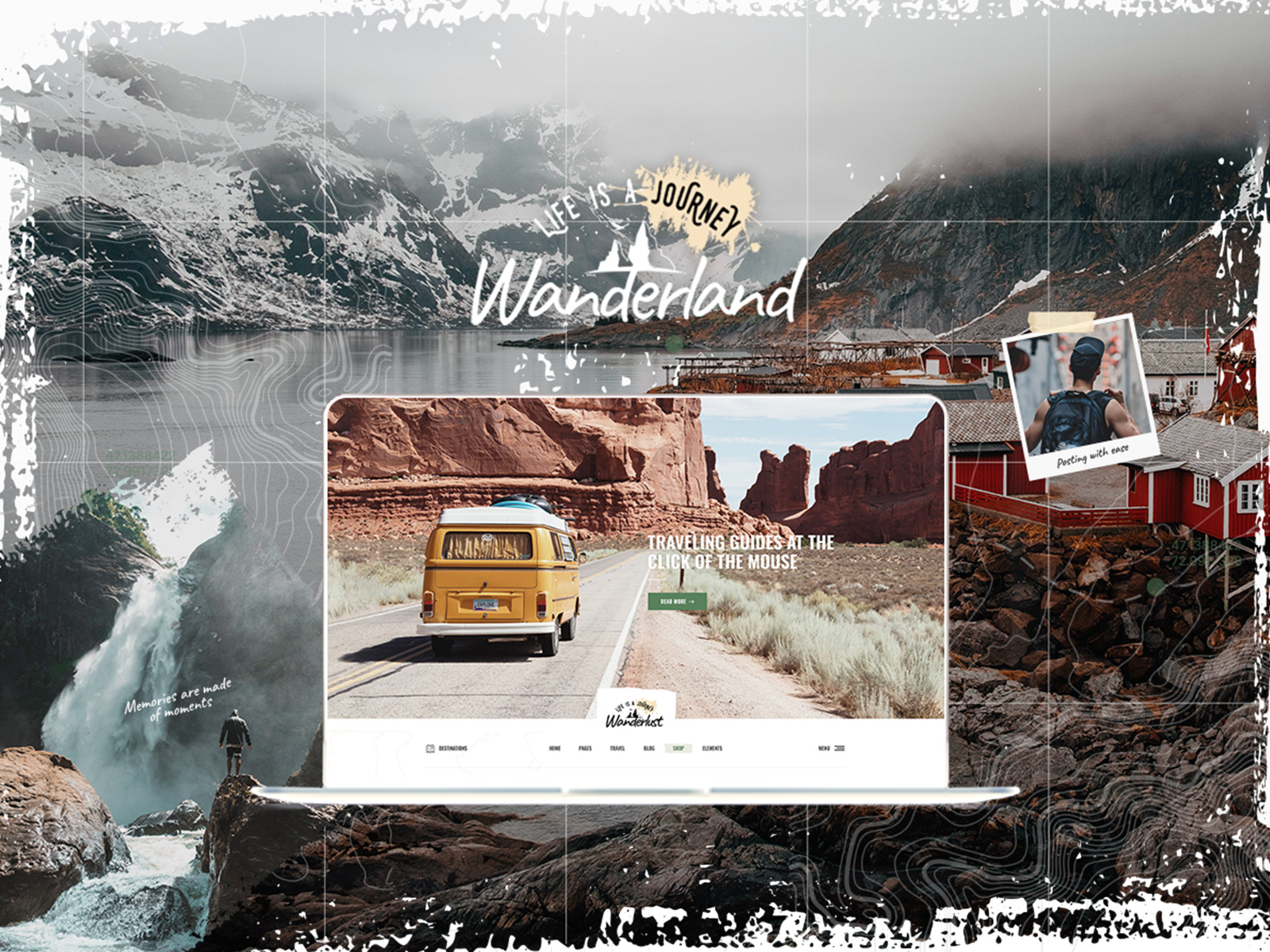 Wanderland - Travel Blog by Qode Interactive on Dribbble