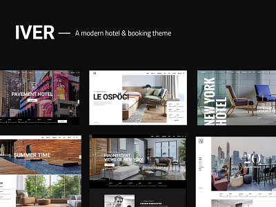 Iver - Modern Hotel Theme accommodation booking hotel layout rental responsive template theme tourism web design wordpress