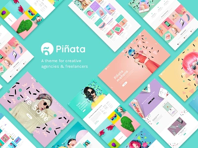 Piñata - Creative Agency Theme agency app showcase business creative creative agency design design agency freelance layout marketing multipurpose personal portfolio portfolio responsive showcase studio template theme web design wordpress