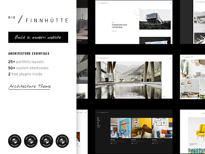 Die Finnhütte - Modern Architecture and Interior Design Theme architecture design agency furniture interior design layout portfolio responsive template theme web design wordpress