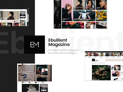 Ebullient - Magazine & News Theme editorial layout magazine newspaper publishing responsive social media template theme web design wordpress