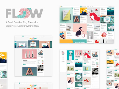 Flow - Creative Blog art blog creative design layout responsive template theme wordpress