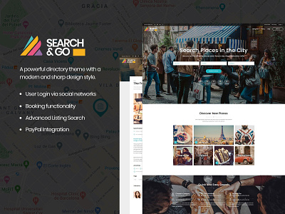 Search & Go - Directory WordPress Theme booking directory directory listing layout responsive template theme web design wordpress